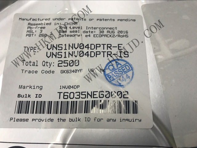 ST VNS1NV04DPTR PMIC - 配電開關、負載驅動器 VNS1NV04