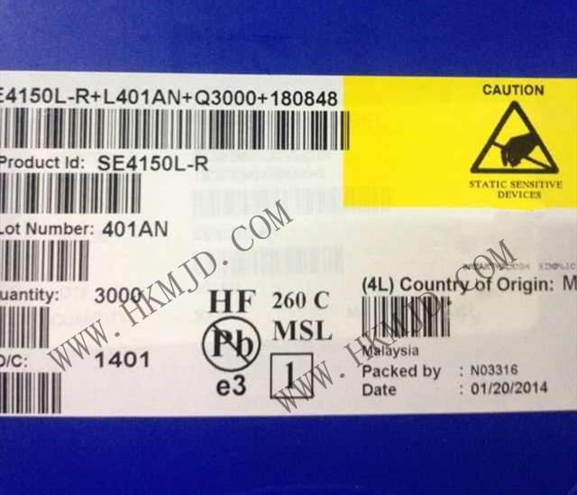 RF IC《SE4150L》 SiGe RF 接收器 GPS 1575.42MHz PCB，表面貼裝