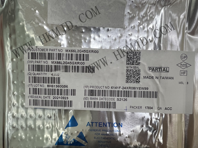 全新原裝 MXIC MX66L2G45GXRI00 串行NOR閃存 2Gb SPI - 四 I/O，DTR