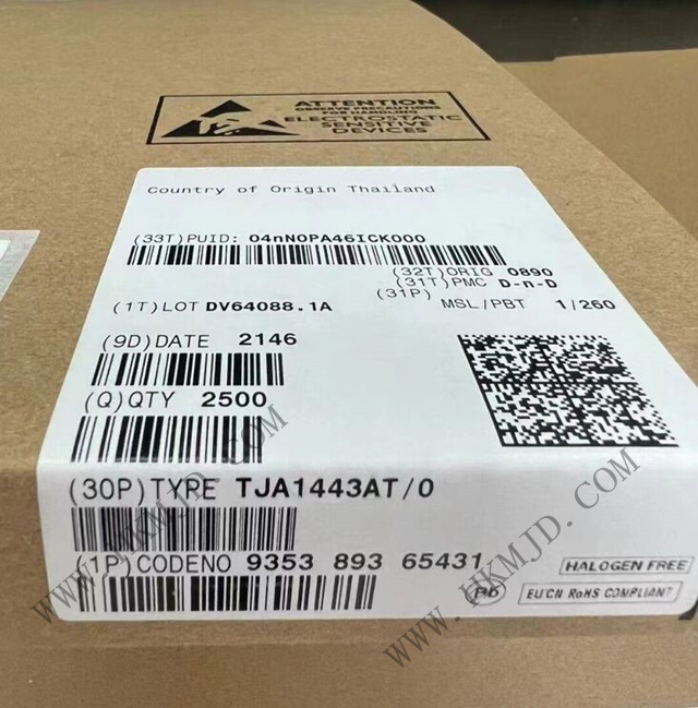 （分銷(xiāo)NXP）CAN 接口IC TJA1443AT、TJA1443AT/0Z 帶睡眠模式的高速 CAN 收發(fā)器