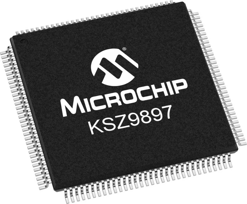 全新Microchip以太網(wǎng)產(chǎn)品 KSZ9897STXI 7 端口千兆以太網(wǎng)交換機(jī)，支持 SGMII/RGMII/MII/RMII