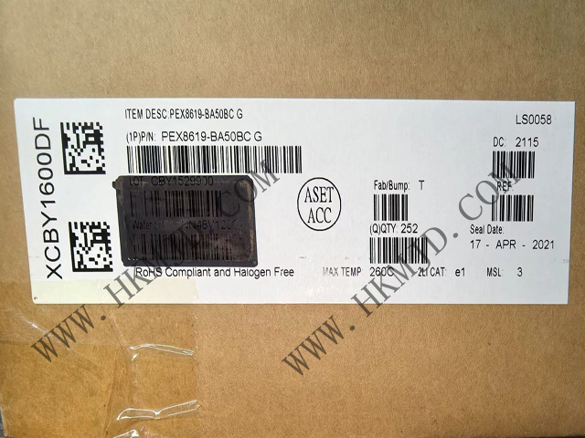 16 通道、16 端口 PEX8619-BA50BCG [Broadcom] PCI Express 交換機(jī)，19 x 19mm PBGA