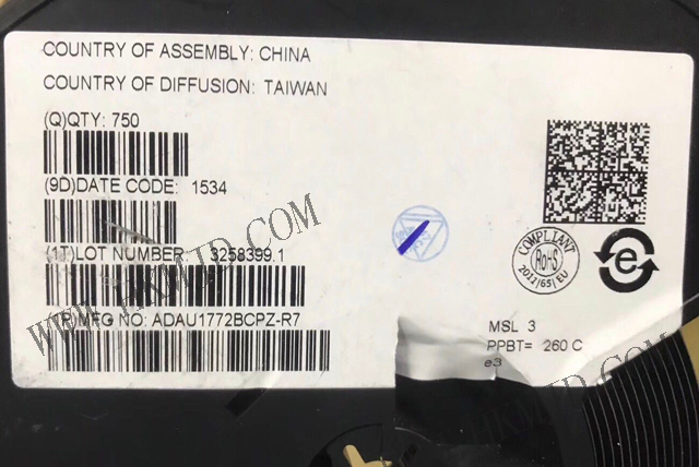 ADAU1772BCPZ 一款具有四個(gè)輸入和兩個(gè)輸出的編解碼器，內(nèi)置數(shù)字處理引擎