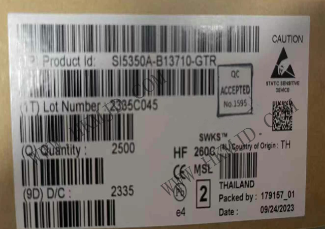 時(shí)鐘發(fā)生器 SI5350A-B13710-GTR 生成任意頻率的時(shí)鐘信號(hào)，覆蓋廣泛的應(yīng)用需求