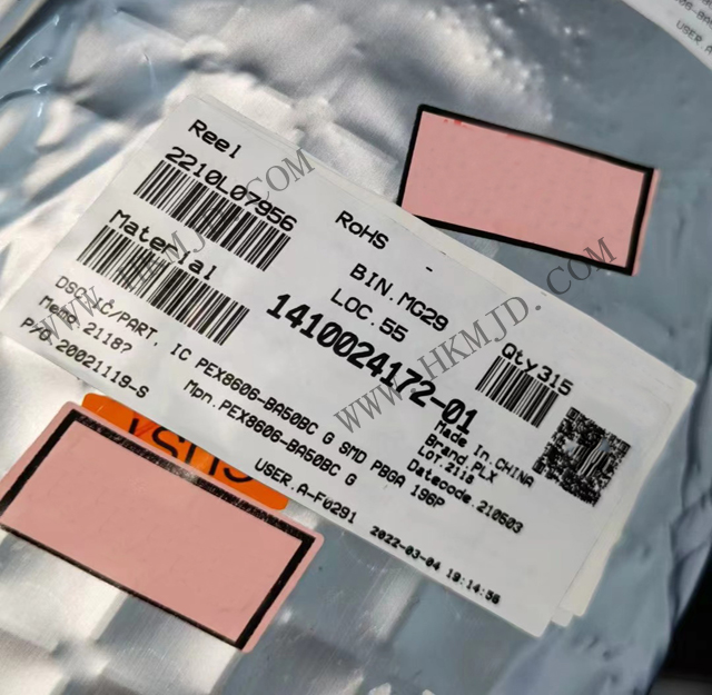 Broadcom PEX8606-BA50BCG 6通道，6端口PCI Express Gen2 交換機