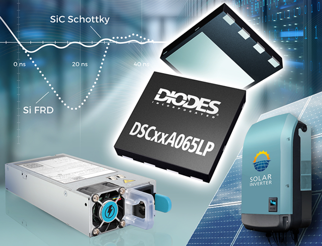 Diodes 公司的碳化硅肖特基二極管提供領先業(yè)界的 FoM 及系統效率