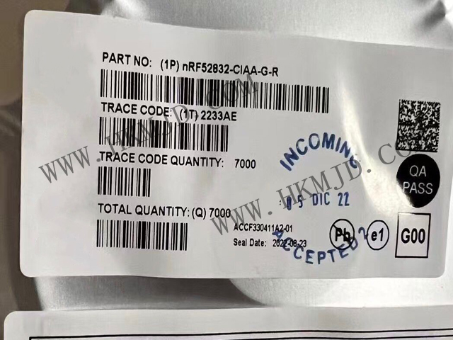 供應(yīng)芯片——Nordic NRF52832-CIAA-G 多功能藍(lán)牙5.3系統(tǒng)級芯片（SoC）
