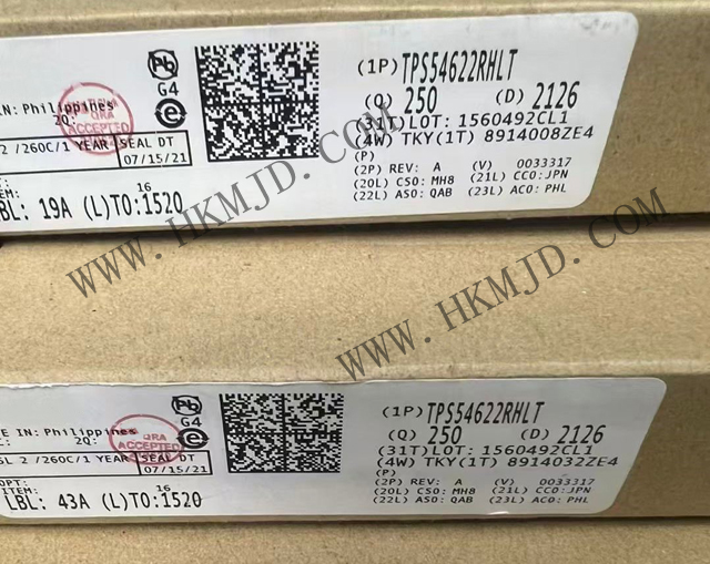 現(xiàn)貨供應(yīng)TI TPS54622RHLT 同步 SWIFT? 降壓轉(zhuǎn)換器，采用 VQFN 封裝