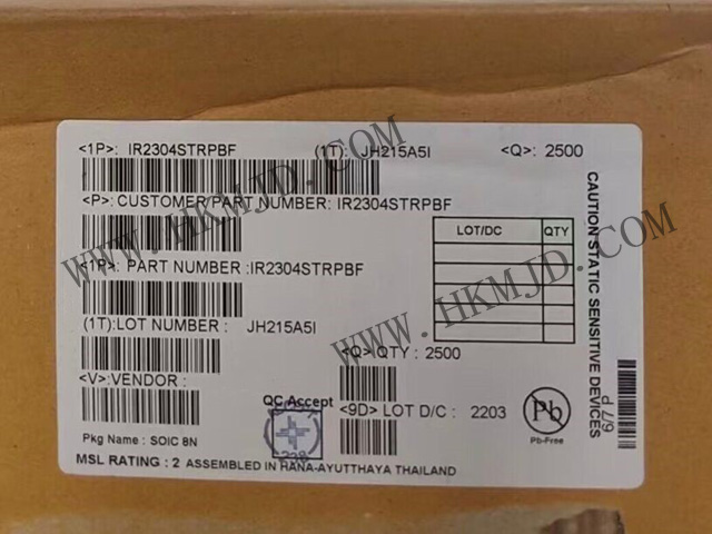 [出售] IR2304STRPBF（英飛凌）帶擊穿保護(hù)的半橋柵極驅(qū)動(dòng)器 IC