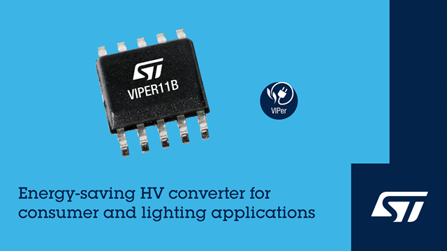 意法半導體的 VIPer11B電源轉換器集成豐富的功能，有助于簡化電路設計