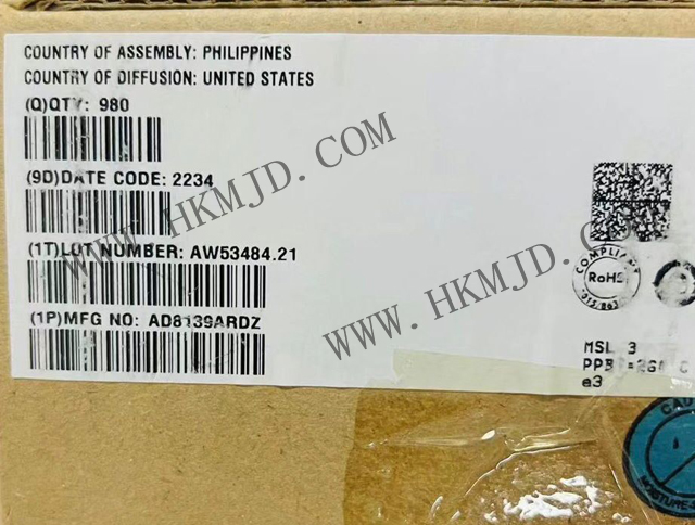 [出售] AD8139ARDZ (ADI) 低噪聲、高性能差分放大器