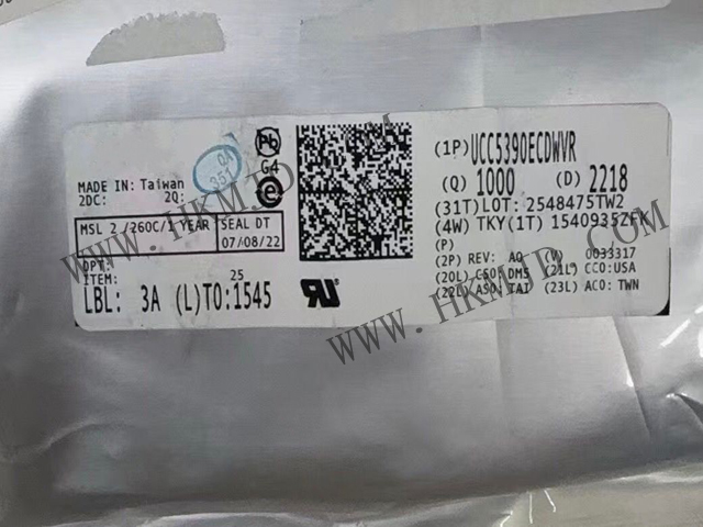 供應德州儀器 UCC5390ECDWVR 3kVrms/5kVrms、±10A 單通道隔離式柵極驅動器