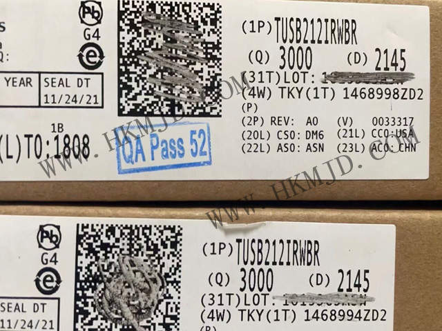 長期現(xiàn)貨供應(yīng) TUSB212IRWBR USB 2.0高速信號調(diào)節(jié)器